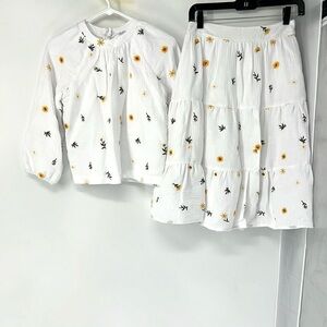 Imagine NWT girls size 12 lined skirt top set